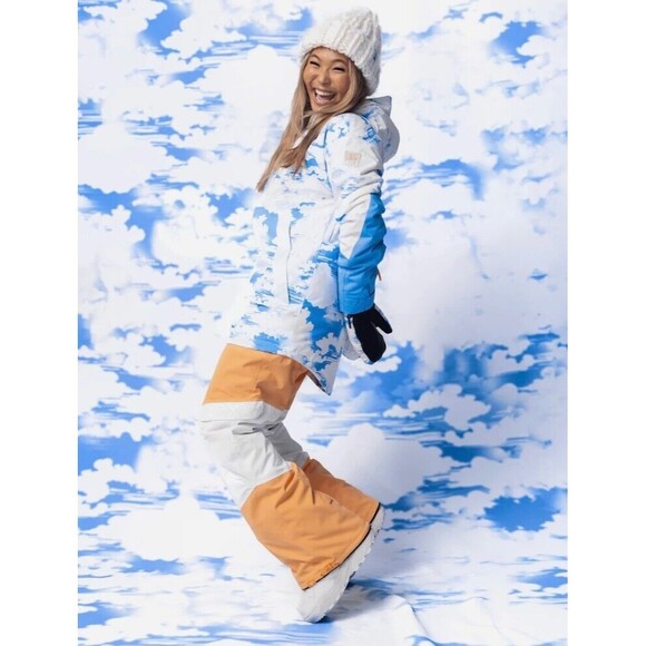 ROXY CHLOE KIM WOMEN'S LARGE / WOODROSE TECHNICAL SKI SNOWBOARD WINTER PANTS - Picture 2 of 10